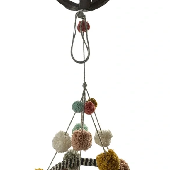 BlaBla Bla Bla Peru Pom Pom Mobile Baby Crib Nursery Handcrafted Handmade Boho - Picture 11 of 13